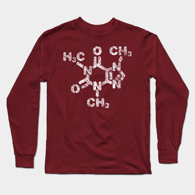 Caffeine molecule Long Sleeve T-Shirt by robinlund